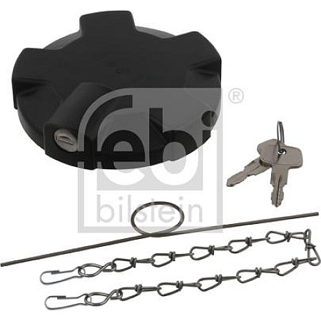 Buson. rezervor de combustibil Capacul rezervorului de combustibil latime 80mm cu cheie clapeta din lateral cu lant se potrivest RENAULT TRUCKS C, 01.2013 - Febi Bilstein 06286