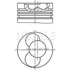 Piston 8001 050 AUDI 80 B4 A3 A4 B5 A6 C4 A6 C5 CABRIOLET B3 FORD GALAXY I SEAT ALHAMBRA CORDOBA CORDOBA VARIO IB VW POLO III (6N2), Hatchback, 10.1999 - 10.2001 MAHLE 030 41 02