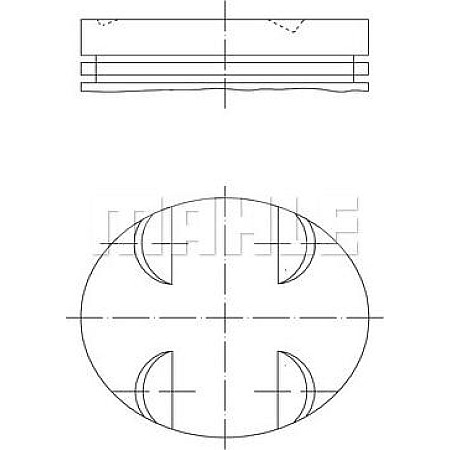 Piston MERCEDES-BENZ SPRINTER 3-t (906), Van, 06.2006 - MAHLE 005 24 01