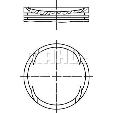 Piston 83 STD se potriveste. ALFA ROMEO 145 146 155 156 166 GTV SPIDER 2.0 03.95-10.05 ALFA ROMEO SPIDER (916_), Sabrioleta, 09.1994 - 04.2005 MAHLE 063 55 00