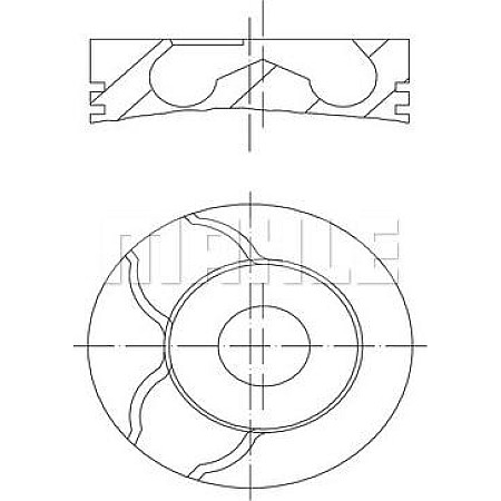 Piston 82 STD ALFA ROMEO 147 156 159 166 FIAT BRAVA BRAVO I BRAVO II CROMA CROMA-KOMBI DOBLO DOBLO-MINIVAN GRANDE FIAT BRAVO I (182_), Hatchback, 10.1995 - 10.2001 MAHLE 010 15 00