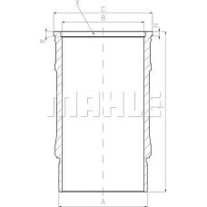 Camasa piston inner diameter. 132mm length. 256mm flange diameter. 159mm fits. MERCEDES ACTROS MP4 - MP5 ANTOS MERCEDES-BENZ ACTROS MP4 / MP5 (963-0-C), 07.2011 - MAHLE 001 LW 00143 001