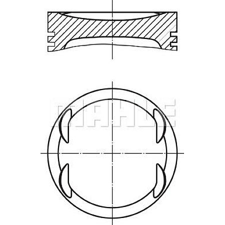 Piston 734 STD OPEL ADAM ASTRA G ASTRA G CLASSIC ASTRA H ASTRA H CLASSIC ASTRA H GTC COMBO TOUR COMBO-MINIVAN COR VAUXHALL ASTRA Mk V (H) Sport Hatch (A04), Hatchback, 02.2005 - 11.2010 MAHLE 012 19 00