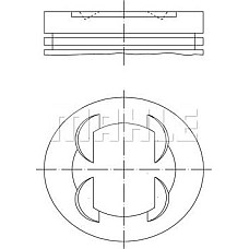 Piston 734 CHEVROLET AVEO AVEO - KALOS CRUZE OPEL ADAM AMPERA ASTRA H ASTRA H GTC ASTRA J ASTRA J GTC CORSA D COR OPEL CORSA E (X15), Hatchback, 09.2014 - MAHLE 011 PI 00110 000