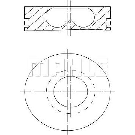 Piston 845 050 BMW 1 F20 1 F21 1 F40 2 F22 F87 2 F23 2 F45 2 G42 G87 2 GRAN COUPE F44 2 GRAN TOURER F46 2 GRAN TO BMW X3 (G01, F97), Crossover, 07.2017 - MAHLE 081 PI 00123 002