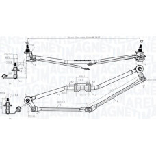Legat stergator parbriz Mecanism stergator parbriz Fata fara motoras MERCEDES SPRINTER 35-T B906 SPRINTER 3-T MERCEDES-BENZ SPRINTER 3,5-t (906), Autobuz, 06.2006 - Magneti Marelli 085570170010