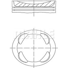 Piston 77 STD CITROEN BERLINGO MULTISPACE BERLINGO-MINIVAN C3 II C3 PICASSO C4 GRAND PICASSO II C4 II C4 PICASSO CITROEN DS3 (S*****), Hatchback, 11.2009 - 12.2016 MAHLE 081 PI 00104 000