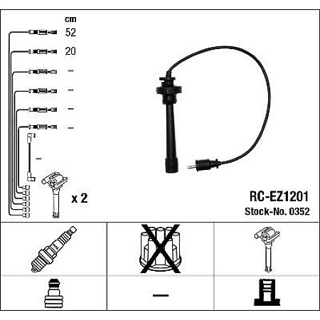 Set fise bujii MAZDA 323 S VI (BJ), Sedan, 05.1998 - 05.2004 NGK 0352