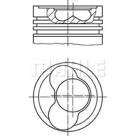 Piston 8151 050 VW CALIFORNIA T4 CAMPER LT 28-35 II LT 28-46 II TRANSPORTER T4 2.5D 09.95-07.06 VW LT 28-35 II (2DB, 2DE, 2DK), Autobuz, 04.1996 - 07.2006 MAHLE 030 58 02