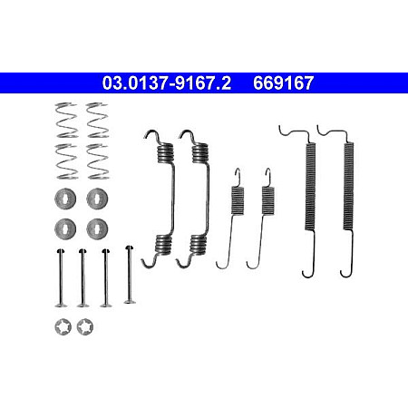 Set accesorii, sabot de frana OPEL VECTRA A (J89), Sedan, 08.1988 - 12.1995 ATE 03.0137-9167.2