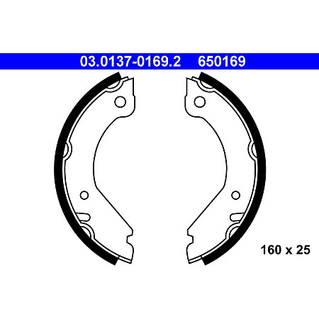 Set saboti frana. frana de mana Saboti frana de parcare VOLVO 240 260 740 760 940 940 II 960 960 II 2.0-2.9 08.74 VOLVO 940 II (944), Sedan, 08.1994 - 12.1998 ATE 03.0137-0169.2