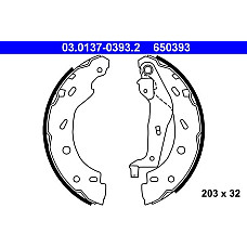 Set saboti frana SMART ROADSTER (452), Compartiment, 04.2003 - 11.2005 ATE 03.0137-0393.2