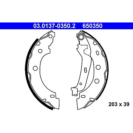 Set saboti frana RENAULT CLIO IV Grandtour (KH_), Turism, 01.2013 - ATE 03.0137-0350.2