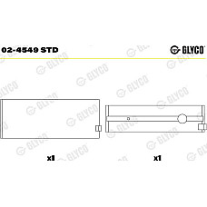 Cuzineti. arbore cotit Rulment cu arbore cotit STD FORD ESCORT IV ESCORT IV EXPRESS ESCORT V ESCORT V EXPRESS ESC FORD FIESTA V (FIESTA/JC3 / JC), Van, 05.2002 - 12.2010 Glyco 02-4549 STD