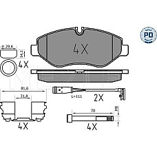 Set placute frana MERCEDES-BENZ SPRINTER 3,5-t (906), Autobuz, 06.2006 - Meyle 025 291 9220/PD