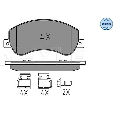 Set placute frana VW AMAROK (2HA, 2HB, S1B, S6B, S7A, S7B), Ridica, 09.2010 - Meyle 025 244 8418