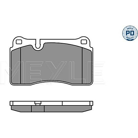 Set placute frana AUDI TT II (8J3), Compartiment, 07.2006 - 01.2015 Meyle 025 240 9817/PD