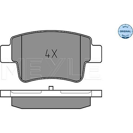 Set placute frana OPEL CORSA D (S07), Hatchback Van, 07.2006 - 08.2014 Meyle 025 243 4917