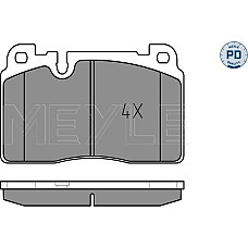Set placute frana AUDI Q5 (8RB), Crossover, 11.2008 - 12.2017 Meyle 025 256 4316/PD