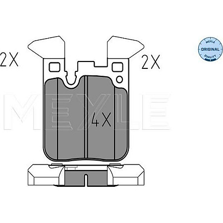 Set placute frana BMW 3 Touring VI (F31), Turism, 07.2012 - 06.2019 Meyle 025 250 2916
