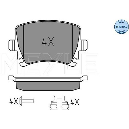 Set placute frana VW TOURAN (1T1, 1T2), Dubita, 02.2003 - 05.2010 Meyle 025 239 1417