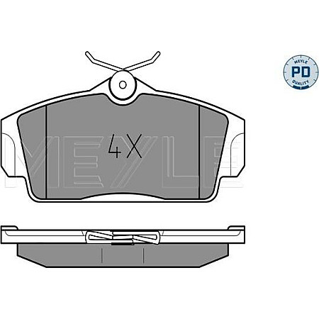 Set placute frana NISSAN PRIMERA (P11), Hatchback, 06.1996 - 07.2002 Meyle 025 234 6316/PD