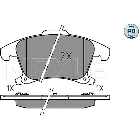 Set placute frana FORD MONDEO V Turnier (CF), Turism, 09.2014 - Meyle 025 222 6920/PD