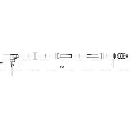 Senzor ABS FIAT PUNTO II (188_), Hatchback Van, 02.2000 - 12.2010 BOSCH 0 265 007 070