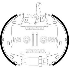 Set saboti frana, frana de mana OPEL ASTRA F (T92), Sabrioleta, 03.1993 - 03.2001 BOSCH 0 204 113 824
