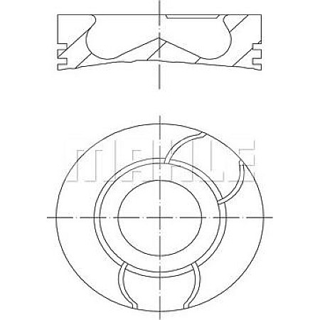 Piston 737 STD CITROEN C1 C2 C2 ENTERPRISE C3 I C3 II C3 PLURIEL DS3 NEMO NEMO-MINIVAN XSARA FORD FIESTA V FIESTA CITROEN C3 II (SC_), Hatchback, 11.2009 - MAHLE 040 03 00