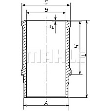 Camasa piston inner diameter. 127mm length. 271mm flange diameter. 152mm SCANIA 4 4 BUS K BUS N BUS OMNIE SCANIA K - series, Autobuz, 01.1991 - 08.2013 MAHLE 061 LW 00118 001