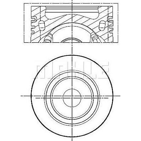 Piston 81 AUDI A3 A4 ALLROAD B8 A4 ALLROAD B9 A4 B8 A4 B9 A5 A6 C7 Q3 Q5 SEAT ALHAMBRA ATECA LEON LEON SC LEON ST SKODA OC SEAT ALHAMBRA (710, 711), Dubita, 06.2010 - MAHLE 028 PI 00141 000