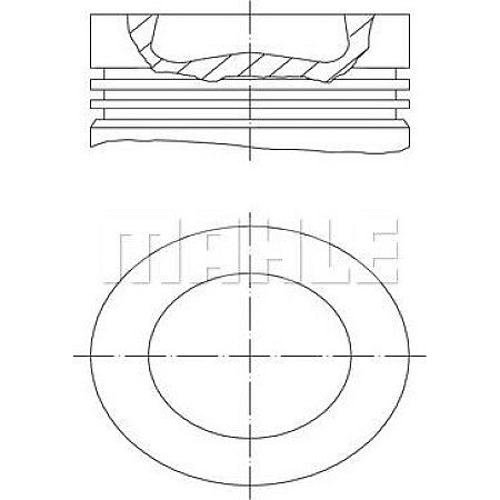 Piston 8101 STD se potriveste. MAN TGE VW CALIFORNIA T6 CAMPER CRAFTER GRAND CALIFORNIA CAMPER MULTIVAN T6 TRANSPORTER T6 TRANSP MAN TGE (UY_), Autobuz, 02.2017 - MAHLE 028 PI 00155 000