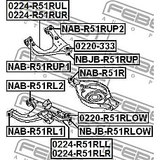 Suport,trapez NISSAN PATHFINDER III (R51), Crossover, 01.2005 - Febest NAB-R51RUP2