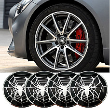 Set 4 buc. ornament central janta, model "Spider", diametru 5cm