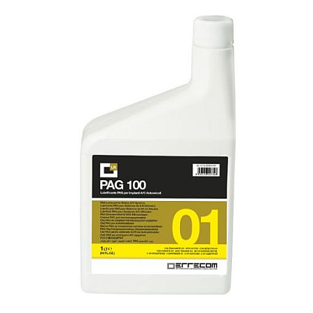 Uleiuri pt instalatia de climatizare Vehicle A/C system oil PAG 100 1L 1 pcs coolant type: R1234yf/R134a contains UV colour hybrid cars service eV maintenance PREMIUM PAG 100 + UV DYE a/C station model: wszystkie modele ERRECOM ER OL6008.K.P2