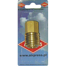 "Elemente si racorduri sisteme pneumatice Quick coupler 1/2"" inner pressure bar: 10bar brass" AIRPRESS 4301503