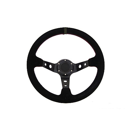 Echipament interior Kierownica ProRacing 5125 Zamszowa Black  Trojramienna kierownica sportowa sr 35cm odsadzenie 8cm SPEEDMAX PP-KR-022