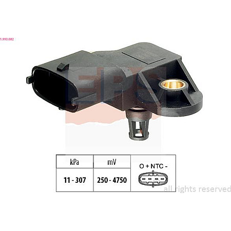 Senzor presiune aer FIAT MULTIPLA (186_), Dubita, 04.1999 - 06.2010 EPS 1.993.082