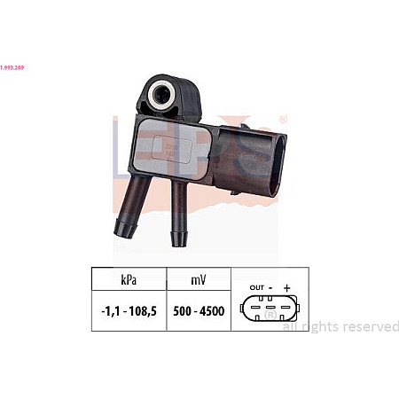 Senzor presiune aer MERCEDES-BENZ CLC-CLASS (CL203), Compartiment, 05.2008 - 06.2011 EPS 1.993.269
