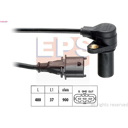 Senzor impulsuri, arbore cotit FIAT STILO Multi (192_), Wagon, 01.2003 - 08.2008 EPS 1.953.631