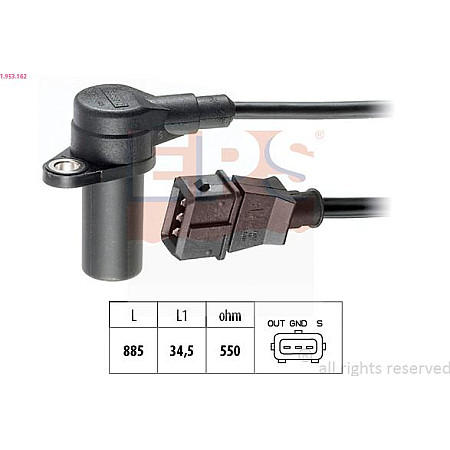 Senzor impulsuri, arbore cotit OPEL ASTRA F (T92), Sabrioleta, 03.1993 - 03.2001 EPS 1.953.162