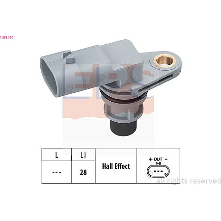 Senzor impulsuri, arbore cotit OPEL ASTRA J (P10), Hatchback, 09.2009 - 10.2015 EPS 1.953.380