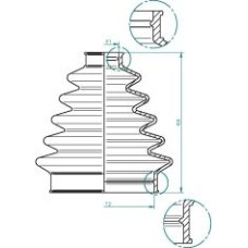 Burduf cauciuc, articulatie planetara RENAULT 16 (115_), Hatchback, 09.1965 - 08.1980 Lobro 190964