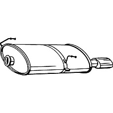 Toba esapament finala Toba finala esapament PEUGEOT 206 2.0 04.99-12.07 PEUGEOT 206 (2A/C), Hatchback, 08.1998 - 12.2012 Bosal 190-619
