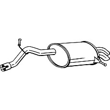 Toba esapament finala Toba finala esapament CITROEN C5 III PEUGEOT 407 2.0D 05.04- PEUGEOT 407 SW (6E_), Turism, 05.2004 - 12.2011 Bosal 190-193