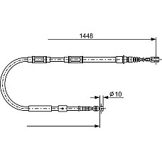 Cablu, frana de parcare TOYOTA COROLLA VIII (_E11_), Liftback, 04.1997 - 01.2002 BOSCH 1 987 482 899