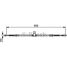 Cablu, frana de parcare NISSAN CABSTAR (F24M, F24W), Cadru de sprijin, 09.2006 - 12.2013 BOSCH 1 987 482 397