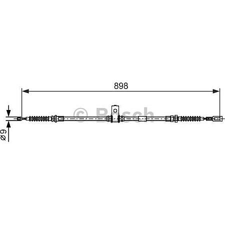 Cablu, frana de parcare NISSAN CABSTAR (F24M, F24W), Cadru de sprijin, 09.2006 - 12.2013 BOSCH 1 987 482 397
