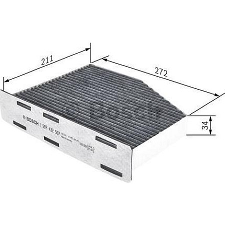 Filtru polen VW GOLF VI Variant (AJ5), Van, 07.2009 - 05.2014 BOSCH 1 987 432 597